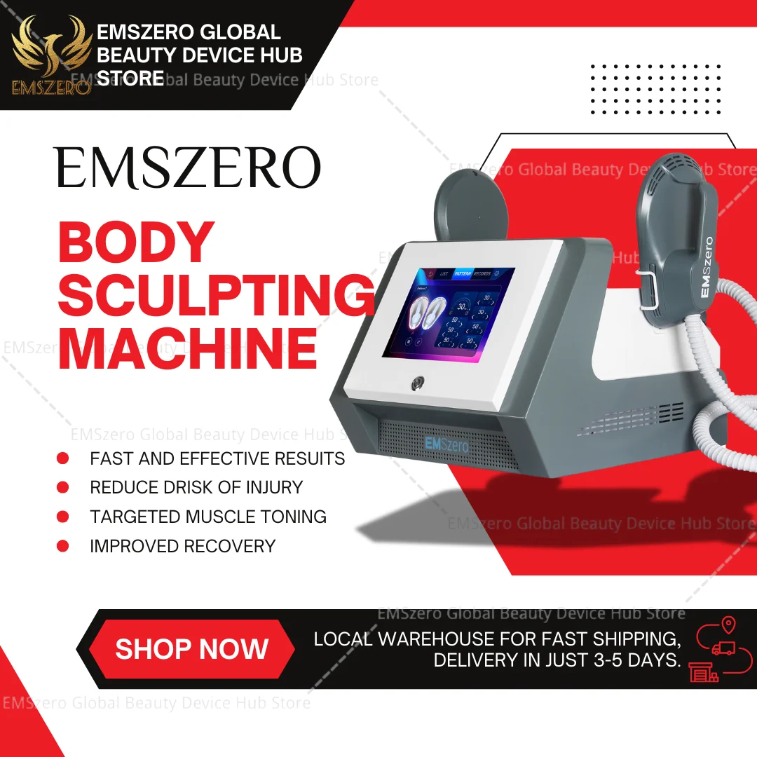 

Professional EMSzero EMS Body Sculpting Machine Portable Hiemt Shaping RF Muscle Stimulator 15Tesla 6500W Fat Reducing