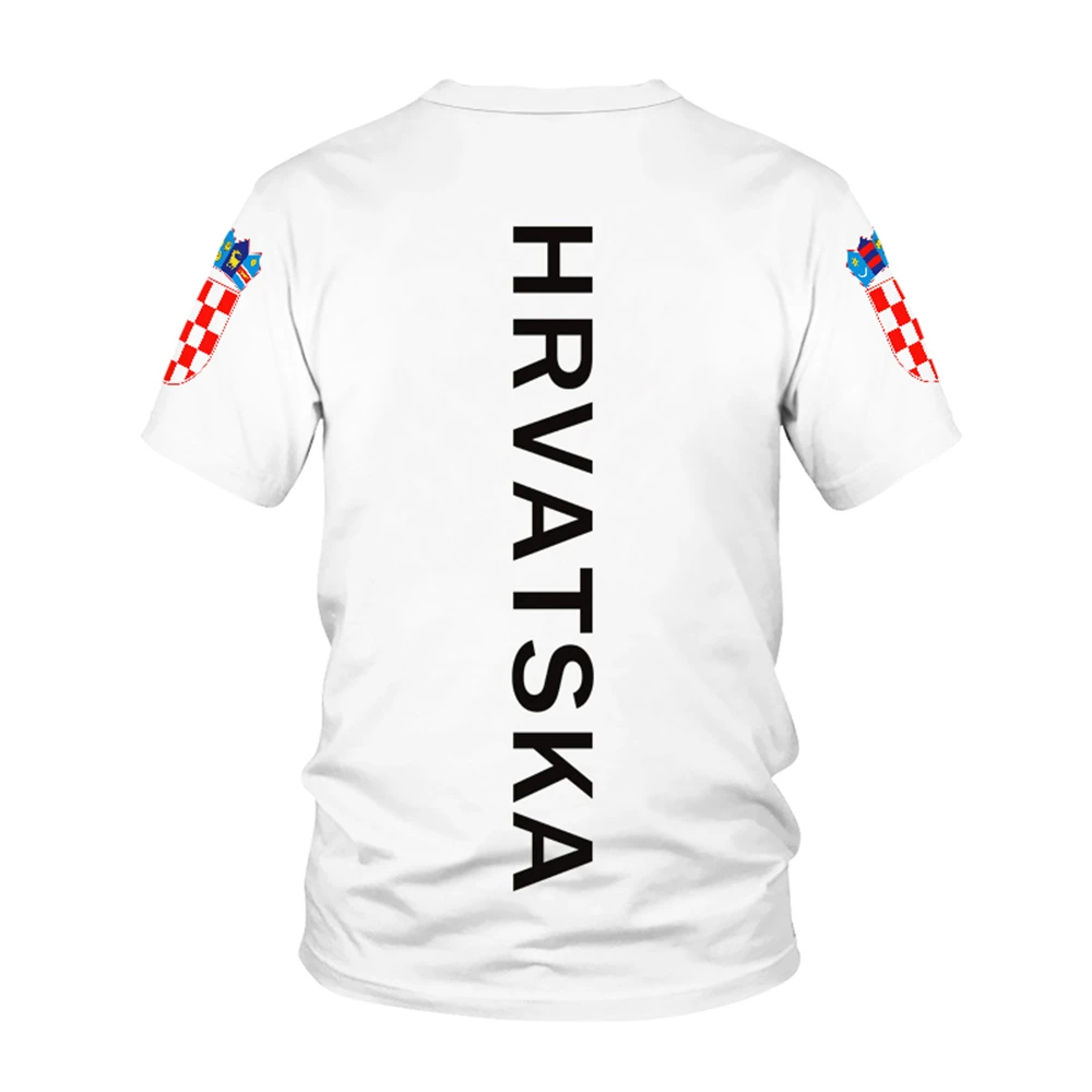 Croatia Hrvatska National Flag Pattern T-shirt Men Hot-selling New Summer Women Short-sleeved T-shirt Top Shirt Children 3D