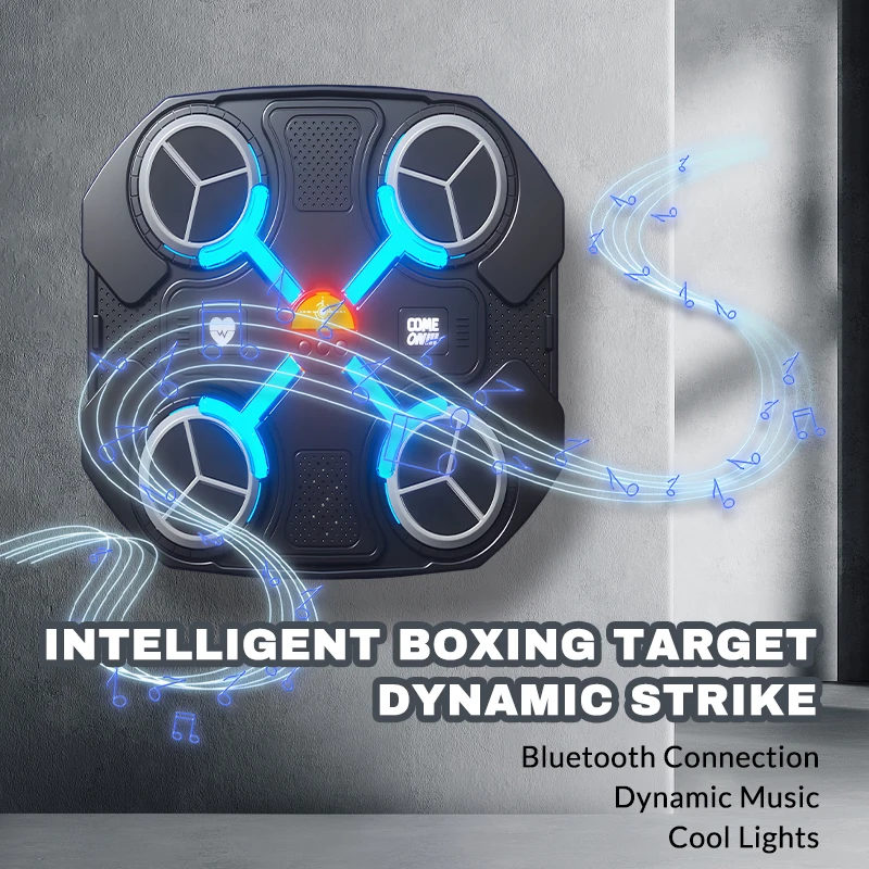 Nuova macchina da boxe musicale Smart Bluetooth Fitness Boxing Trainer Home Esercizio di risposta Allenamento Boxe Bersaglio da parete per bambini