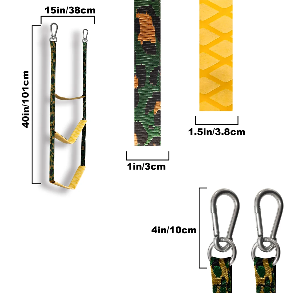 Boat Rope Ladder Inflatable Strap Portable for Pontoon Kayak Motorboat Canoeing Sailboat Outdoor Climbing Ladders 3 Step AND 44