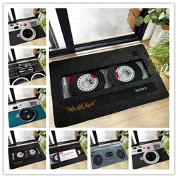 Retro Cassette Music Tape Bath Mats Home Carpet Kitchen Balcony Entrance Decor Floor Mat Bathroom Super Absorbent Non-Slip Rug