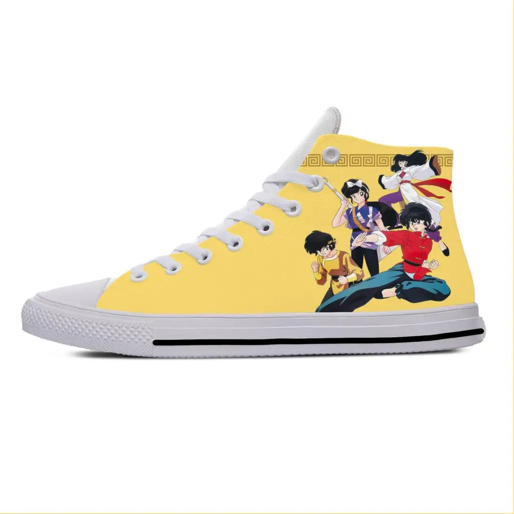 Anime Manga Cartoon Comic Ranma 1/2 Funny Fashion Casual Cloth Shoes High Top Lightweight Breathable 3D Print Men Women Sneakers