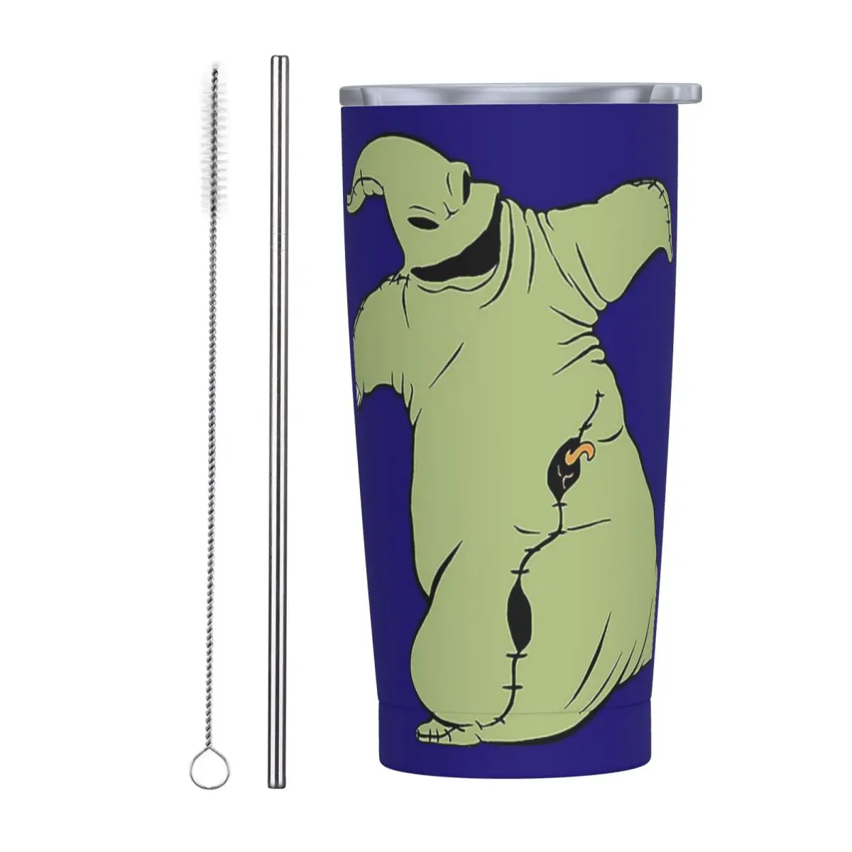 Oogie Boogie Stainless Steel Tumbler Vacuum Insulated Mug Thermal Cold Cup Straw With Lid 20oz