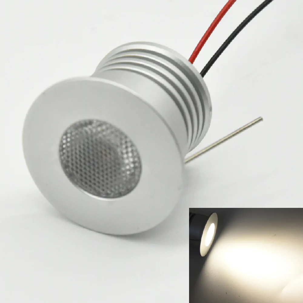 4W Mini LED Spotlight 27mm Recessed Cabinet Light DC12V-24V AC110V-240V 400Lm Aluminum Ceiling Display Shelf Downlight Lamp
