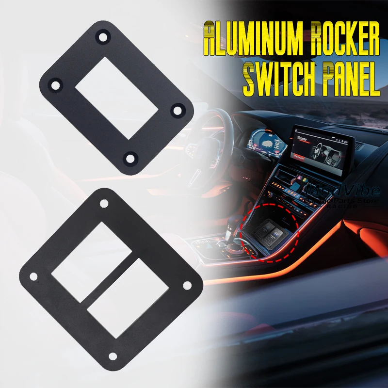 Aluminum 3/4/5/6/8 Way Boat Rocker Switch Housing Frame USB Socket Dash Panel Rocker Switch Holder For ARB Carling Narva 4x4 RV