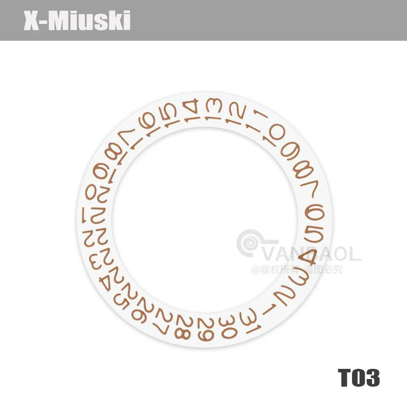 NH35 NH36 ホワイトデイデイト文字盤 NH35 NH36 4R35 4R36 7S 日本製自動巻きムーブメント NH35 デイト文字盤ホイール貼り付けパッチ