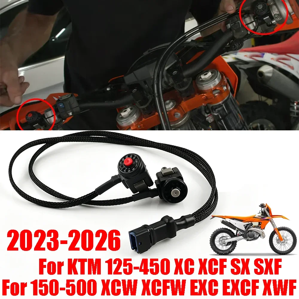 Części motocyklowe KTM EXC EXCF XC XCF XCF-W XCW SX SXF 2023-2026: Przycisk rozruchu, zapłonu, gaszenia silnika, wyłącznik, przycisk klaksonu, starter.
