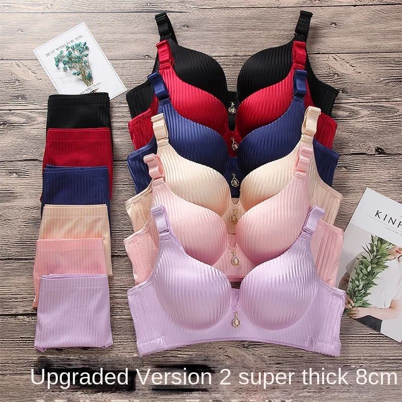 Thickened Bra Suit Gathering Adjustment Super Thick 8cm Chest Chest Sexy Bra Without sexy​ ​lingerie women