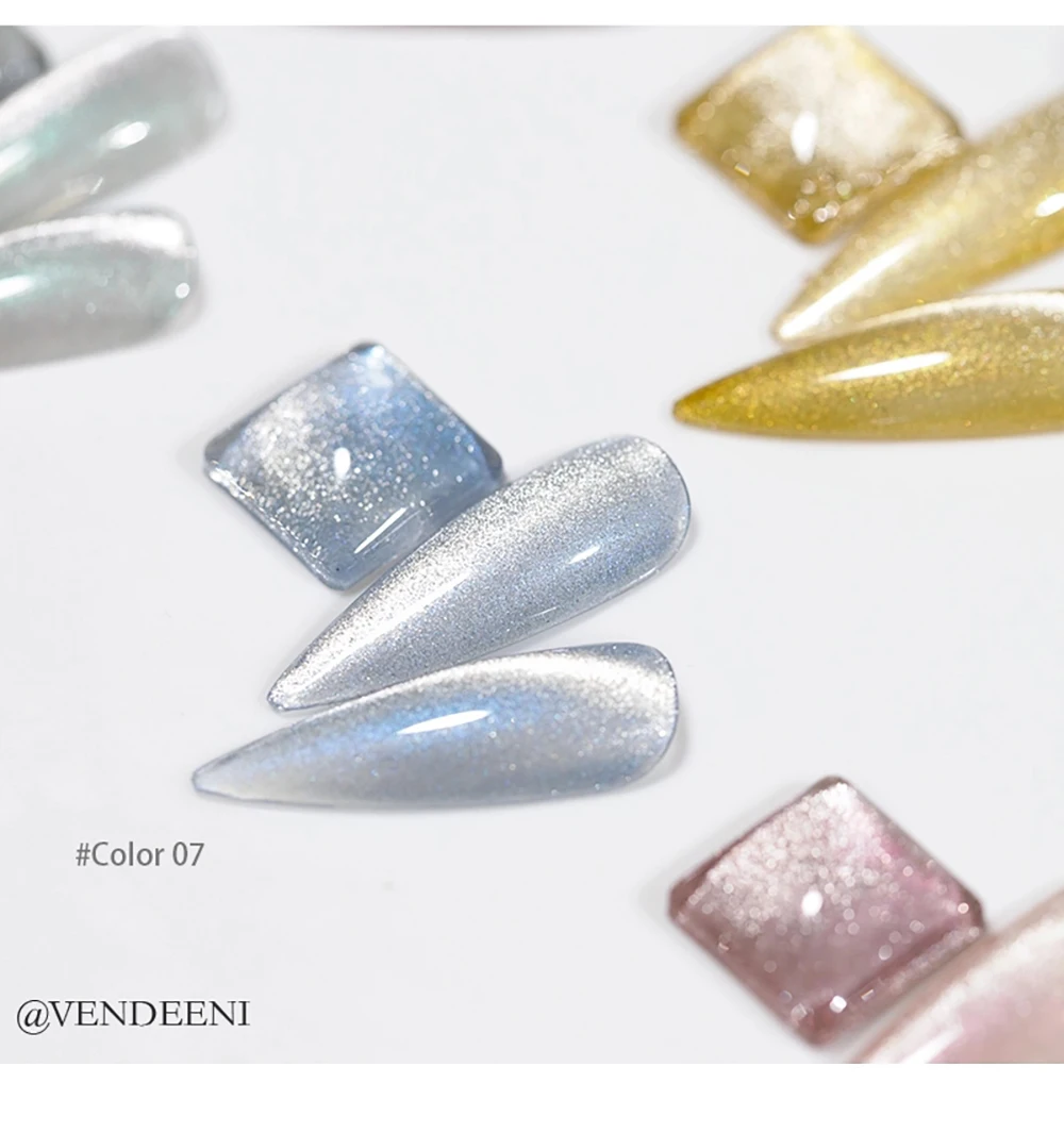 Vendeeni 15 Farben/Set Aurora Kristall Katzenaugen Gel Nagellack Glänzender Laser Nagelkunst Gel Lack Magnetischer UV Soak-Off Gel Nagellack – Detail 23