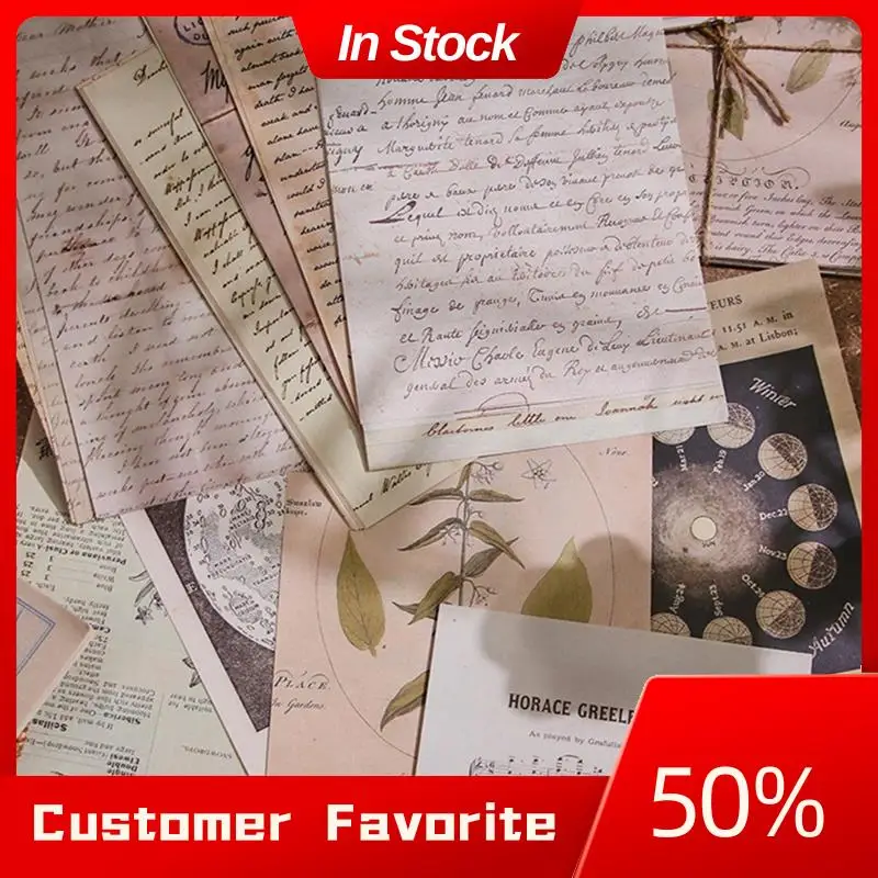 AT03 Top Retro Handbook Material Book DIY Base Material Package Retro Inspiration Series Retro Handbook Decorative Backing Paper