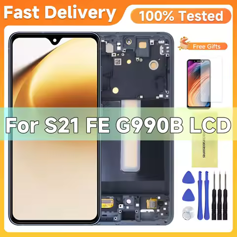 S21 FE 5G For Samsung 6.4''For AMOLED / TFT S21FE 5G G990B G990U G990W LCD Display Touch Screen Digitizer Assembly Replacement