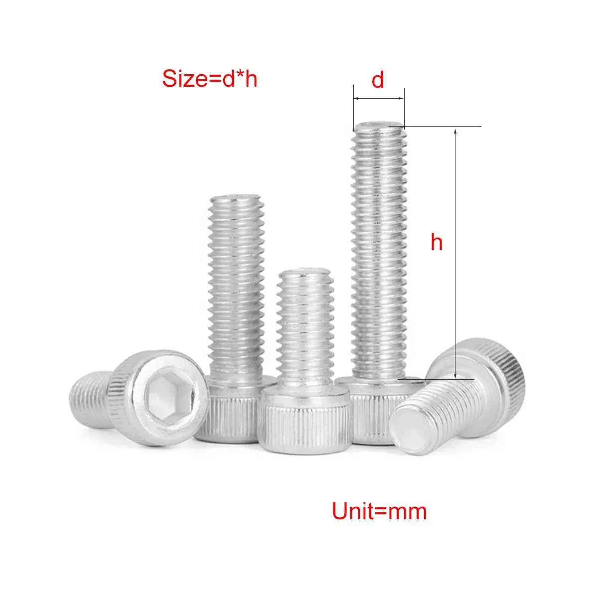 

6061 Aluminum Alloy Cylindrical Head Hexagonal Screw M3M4 M5M6M8M10