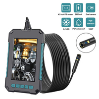 8mm 2/5/10 meters Industrial Endoscope 1080P HD 4.3''Screen Borescope Inspection Snake Camera Double lens For Car