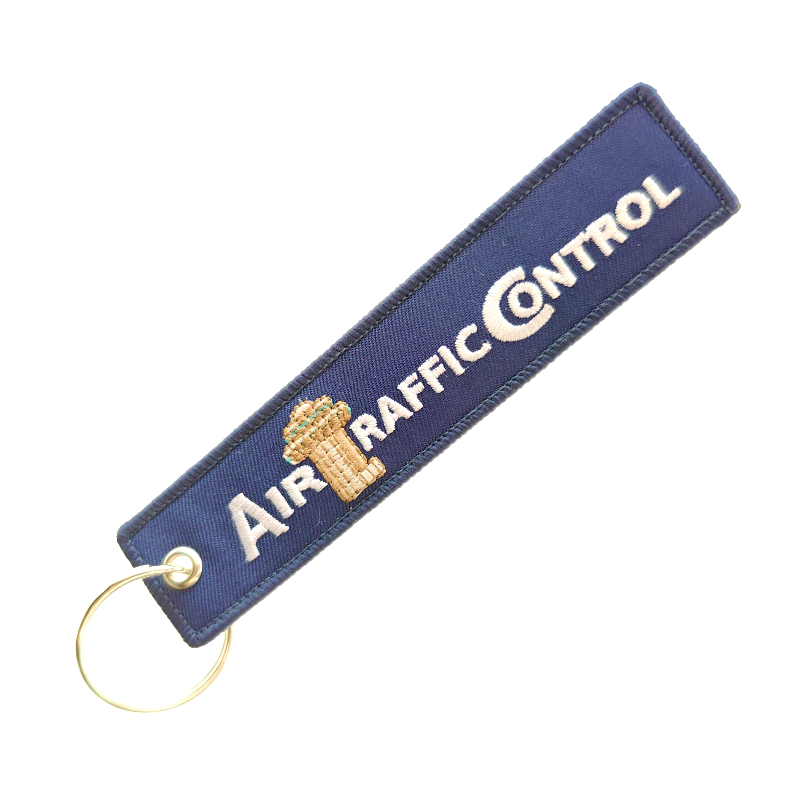 1PC AIR Raffic Ntrol(ATC) Double Sided Embroidery Keychain Can Be Used For Air Traffic Controller Gifts Tlying Enthusiast Gifts