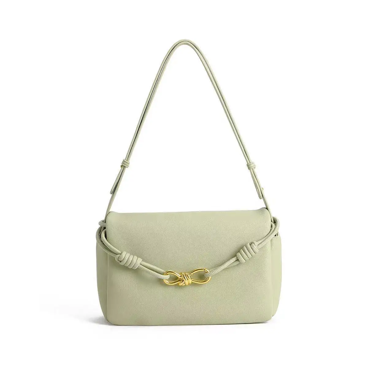 2025 New Bowknot Underarm Small Square Bag, Soft Leather Commuter Handbag, Women’s Top-Handle, Shoulder and Crossbody Bag