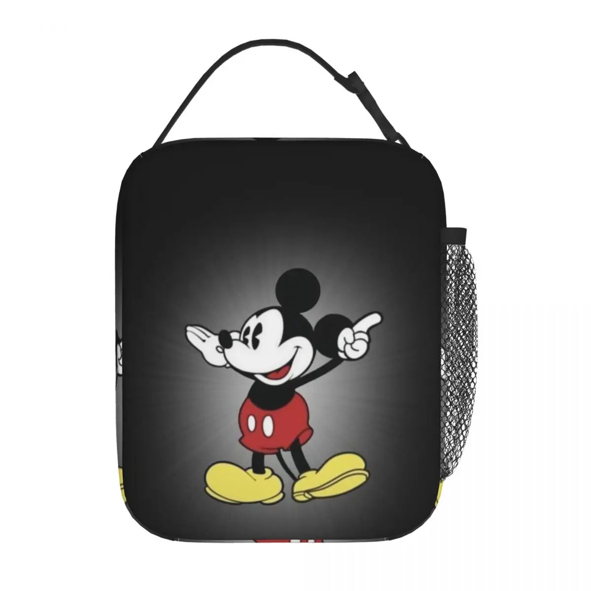 Custom Mickey Mouse Insulated Lunch Bag for Women Cooler Thermal Bento Box Kids School Children Portable Tote Bags