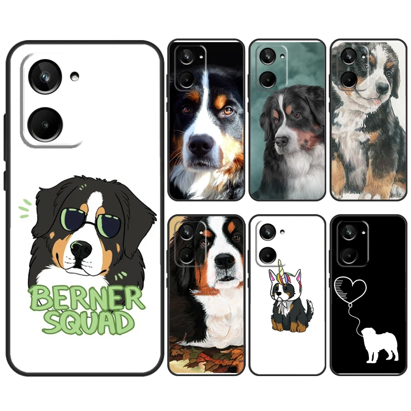 Funny Bernese Mountain Dog For Realme 9 10 11 12 Pro Plus GT5 GT Neo5 C21Y C25s C30 C31 C33 C35 C51 C53 C67 C55 Case