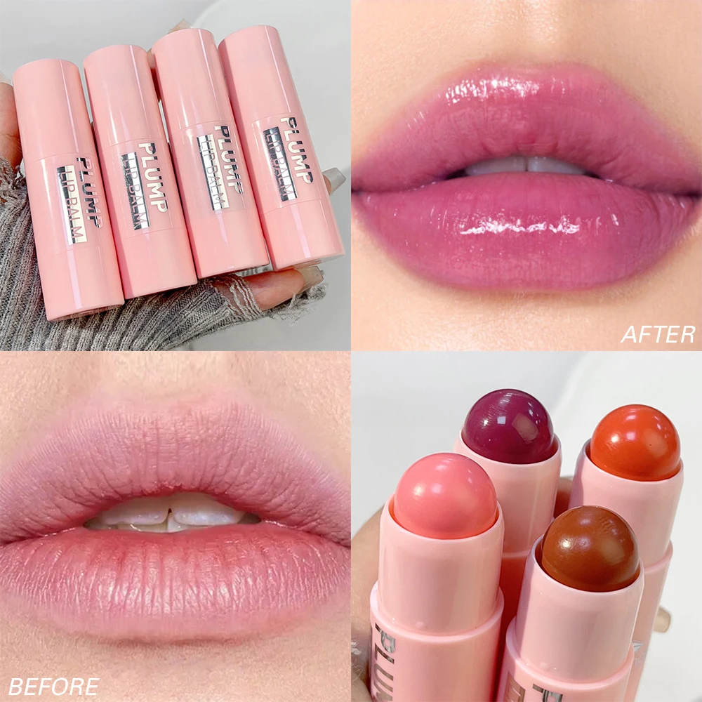 Lasting Pink Jelly Lip Balm Moisturize Waterproof Nourish Red Lipstick Non-Stick Cup Hydrating Colored Lip Tint Makeup Cosmetics