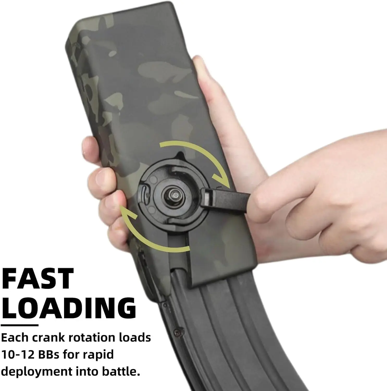 6mm BBS용 에어소프트 퀵 로더 M4 핸드 크랭크 1000개 용량 무소음 스피드 로더 CS 게임 페인트볼 슈팅 에어건 장비