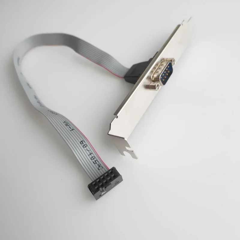 Db9 rs232シリアルポートブラケットからidc 10ピン9ピンオスメスリボンヘッダーケーブルコネクタコンピュータマザーボードパネルマウント