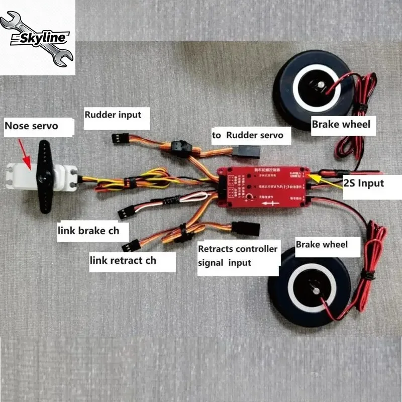 Multifunctional Adjustable G-Brake Wheel Controller Gyro, Spare Parts for EDF Jet RC Airplane Model