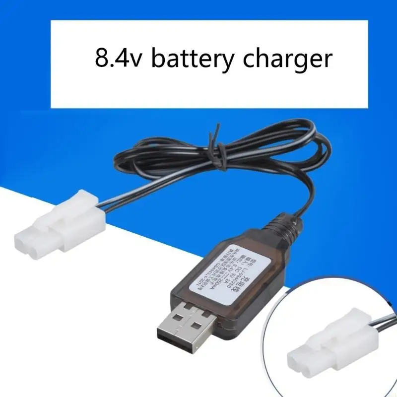 

USB Charging Cable Featuring LED Indicators for 8.4V Remotes control Car Batteries Overcharge Overheats Protections 193A