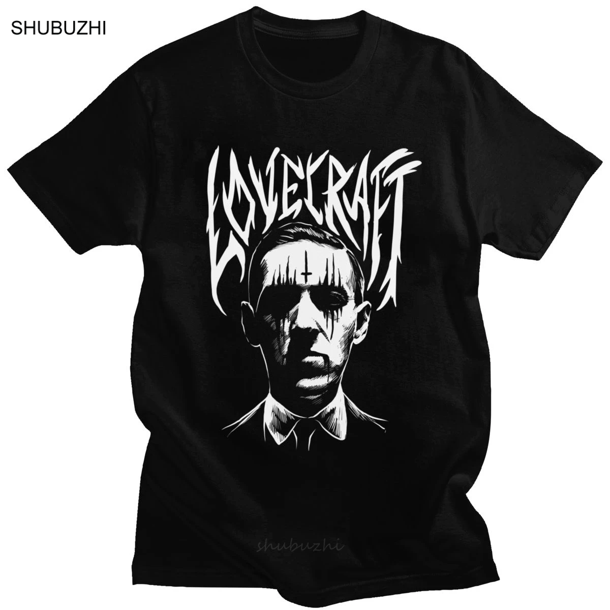 Creator Of Cthulhu T Shirt for Men Cotton Leisure T-shirt Short Sleeved Lovecraft Tee Tops Loose Fit Clothing