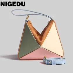 Crossbody Bag Women 2023 New Pleated Fashion Shoulder messenger bag PU leather Fold Triangle ladies Handbag Small Wrist bag bols