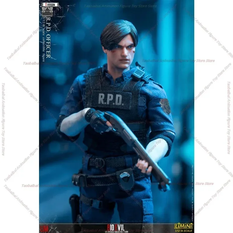 شخصية Limtoys-Resident Evil Leon RPD Officer، لعبة إصدار فاخر، مجموعة هدايا، 1:12، متوفرة #4