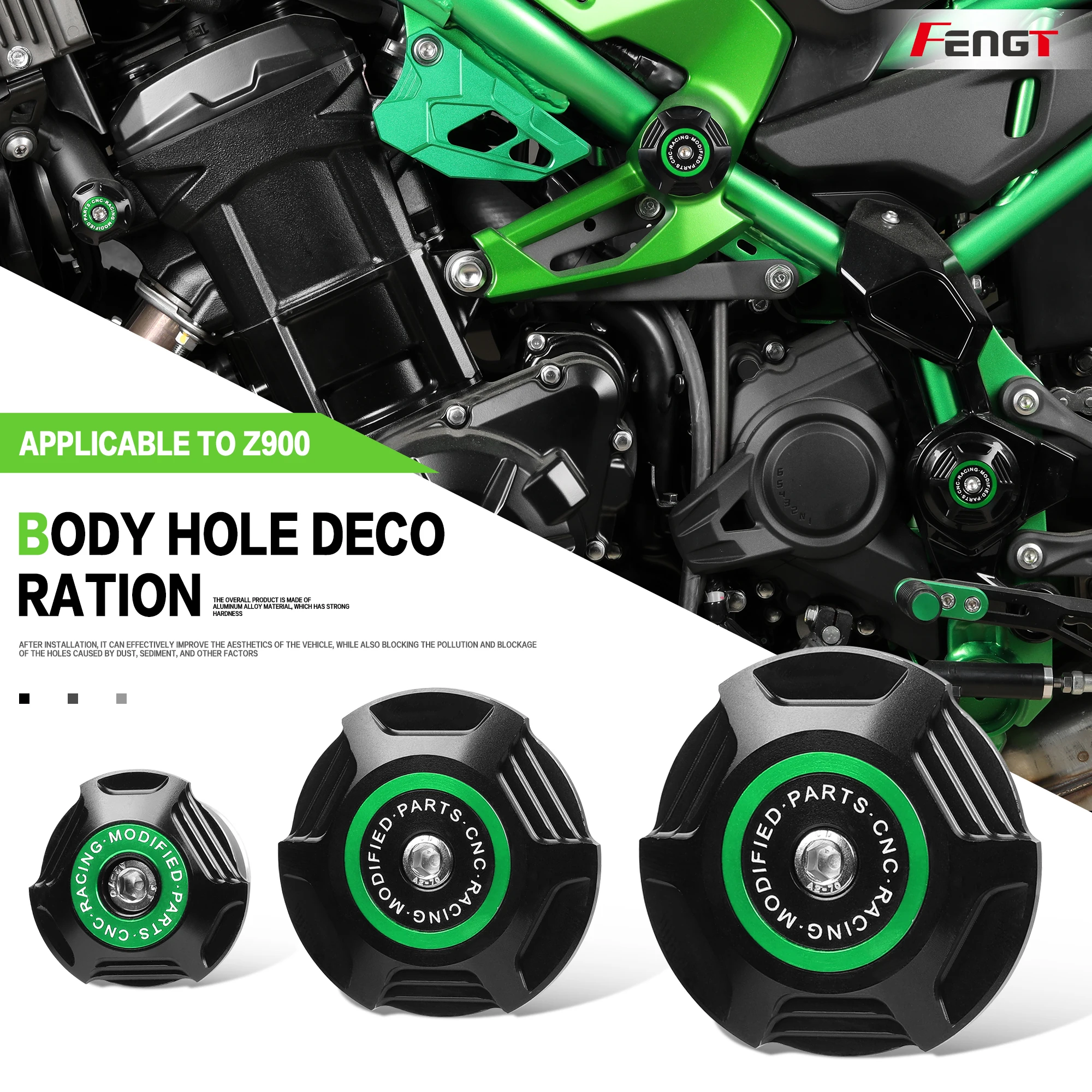 

For Kawasaki Z900 2017-2026 Z 900 Motorcycle CNC Fairing Frame Hole Caps with Screw Bolts Decoration Cover Frame Screw Hole Cove