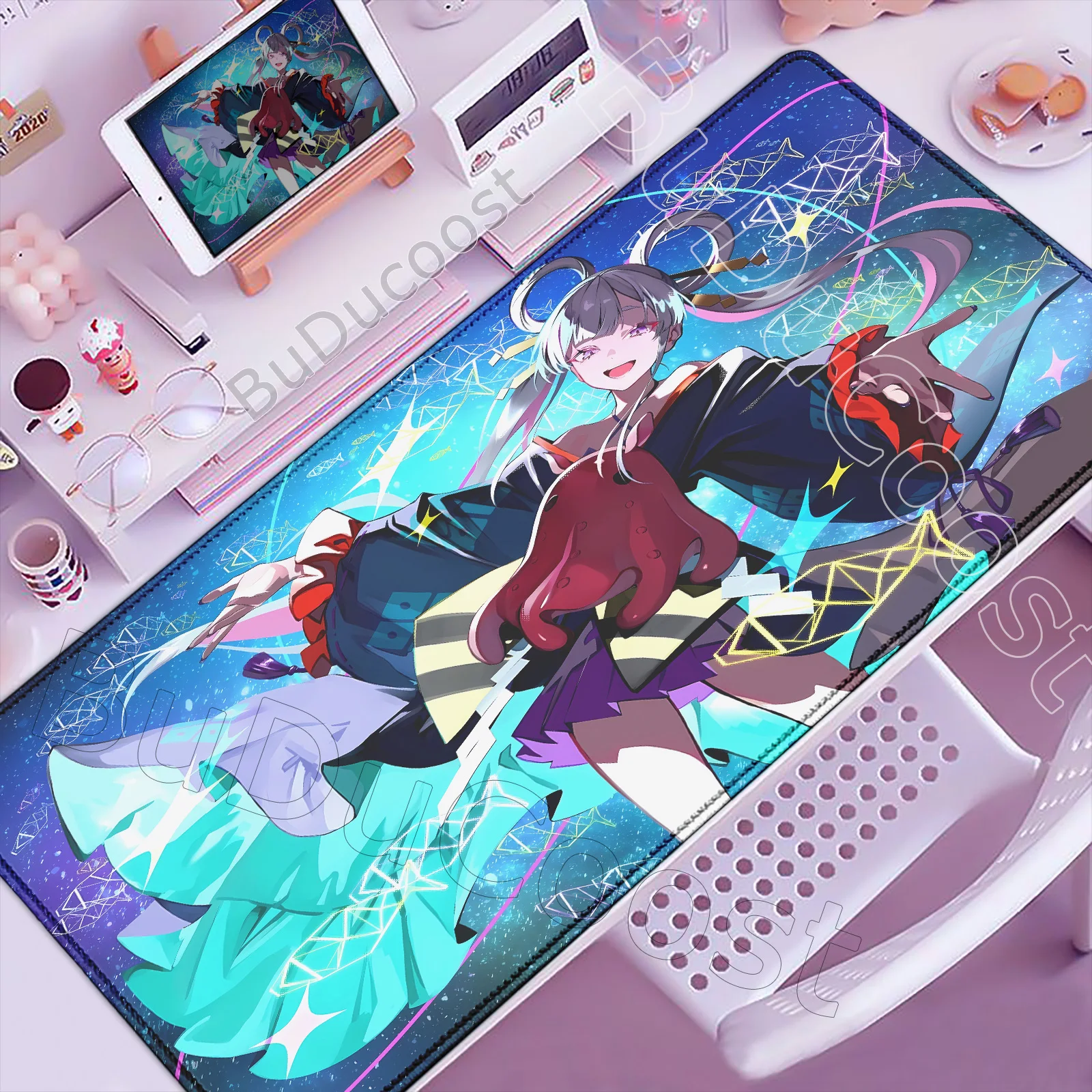 

2026 New Anime Cosmic Princess Kaguya Mouse Pad XXL Kawaii Girl Yachiyo Runami PC Mousepad Large Gaming Keyboard Desk Table Mat