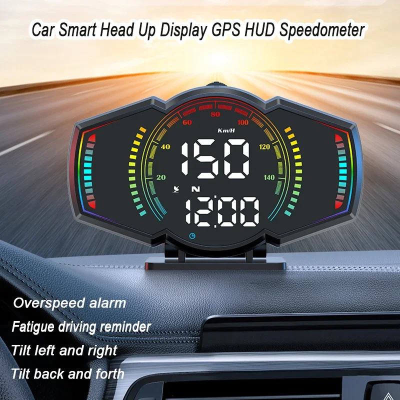 

Kebidumei GPS KMH MPH HUD Digital Speedometer Head Up Display with Overspeed Alarm Car Electronics Accessories for All Cars