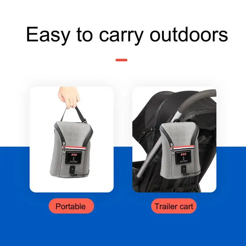 Car USB Baby Bottle Warmer Portable Travel Milk Warmer Infant Feeding Bottle Heated Cover Insulation Thermostat Food Heater