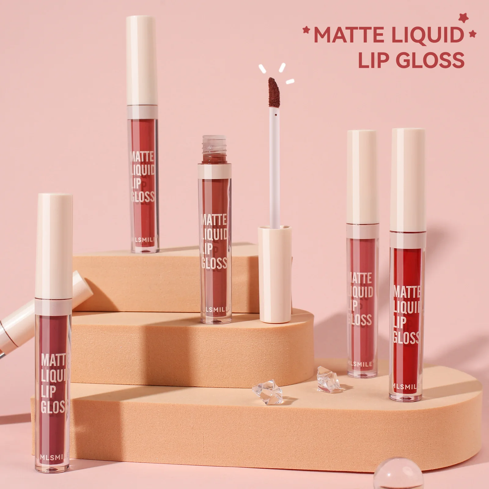 Waterproof Nude Lip Gloss 7Colors Lasting Velvet Matte Liquid Lipstick Moisturizing Non-stick Cup Lip Glaze Lip Makeup Cosmetic