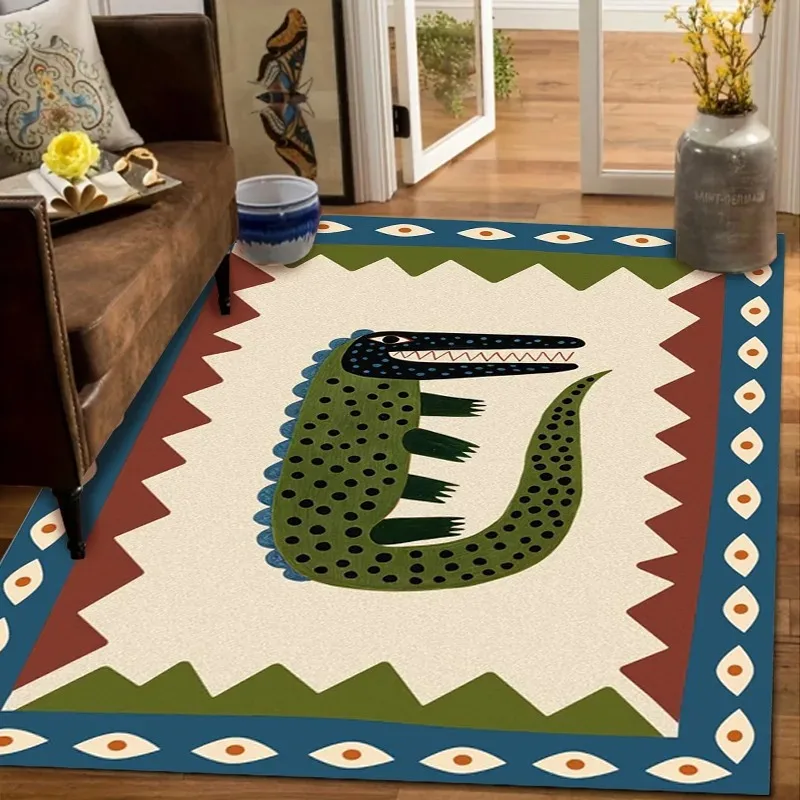 African Map Area Rug Ethnic Tribal Style Carpet Non-Slip Soft Floor Mat for Living Room Bedroom Home Decor Cultural Art Rugs