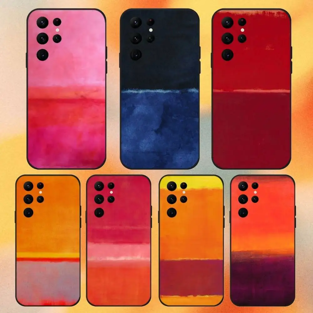 

Mark Rothko Abstract ART Phone Case For Samsung S 25,24,23,22,30,21,10,9,Ultra,Plus,Lite,FE,4,5G Black Soft Case