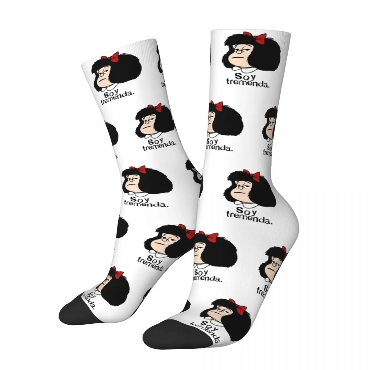 

Mafalda Comic Socks Men's Women's Polyester Funny Happy Socks Hip Hop Spring Summer Autumn Winter Stockings Gifts