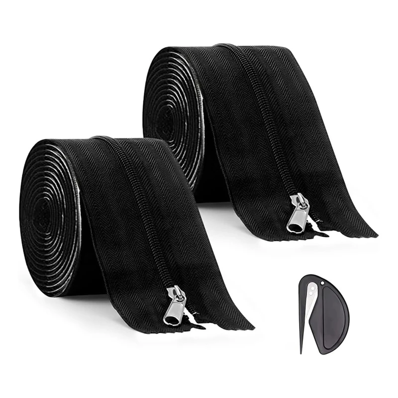 Сверху!-молнии повышенной прочности, молнии с 2 отделениями для защиты от пыли и фрезами для пластика, двусторонние молнии для помещений, 3X7 футов