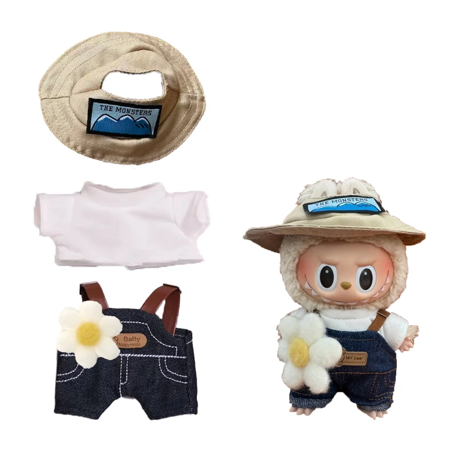 

15-17 см Lbb плюшевая кукла комплект одежды брюки на бретелях подсолнечник декоративные аксессуары DIY игрушка подарок на день рождения