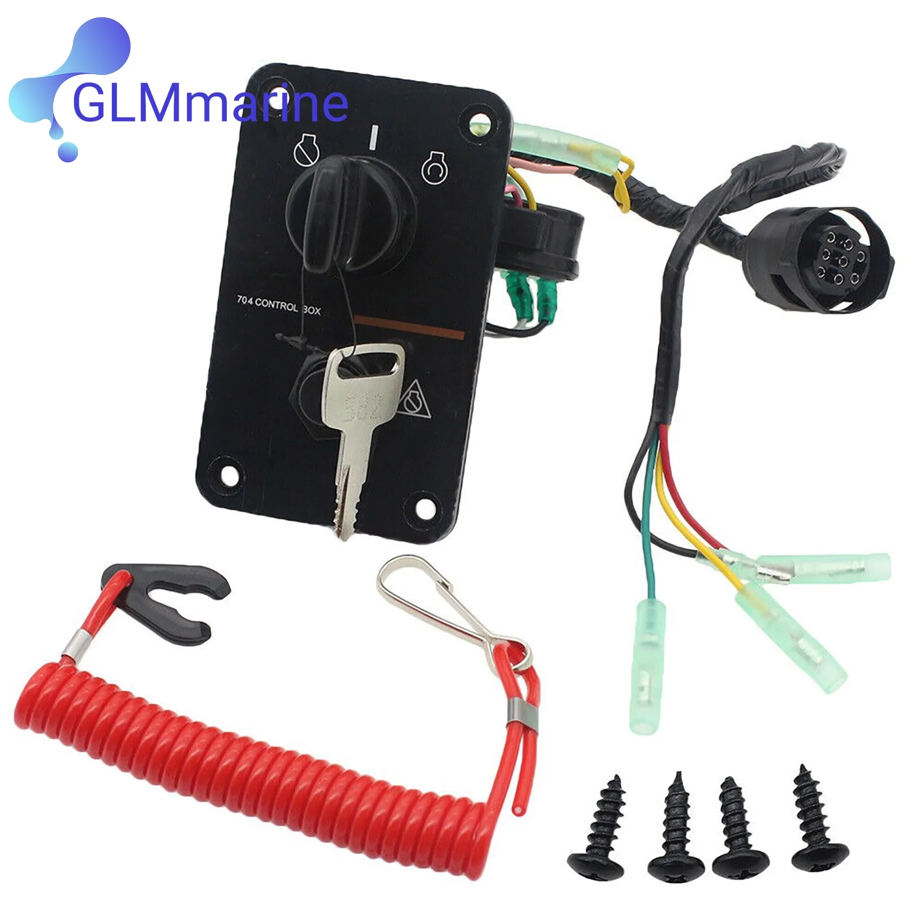 704-82570-08 Outboard Single Engine Key Switch Assembly Panel for Yamaha PANEL SWITCH ASSY Fast 704-82570-12-00