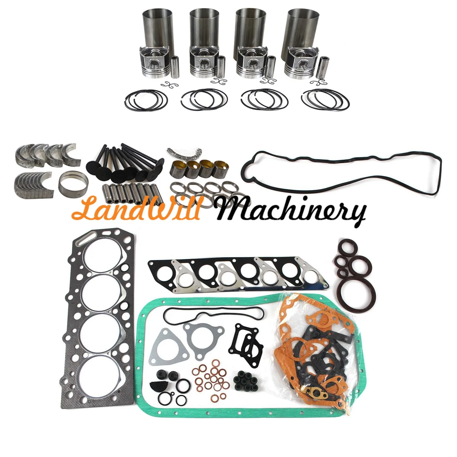Overhaul Rebuild Kit Fits For Mitsubishi L200 L300 W/ 4D56 Engine