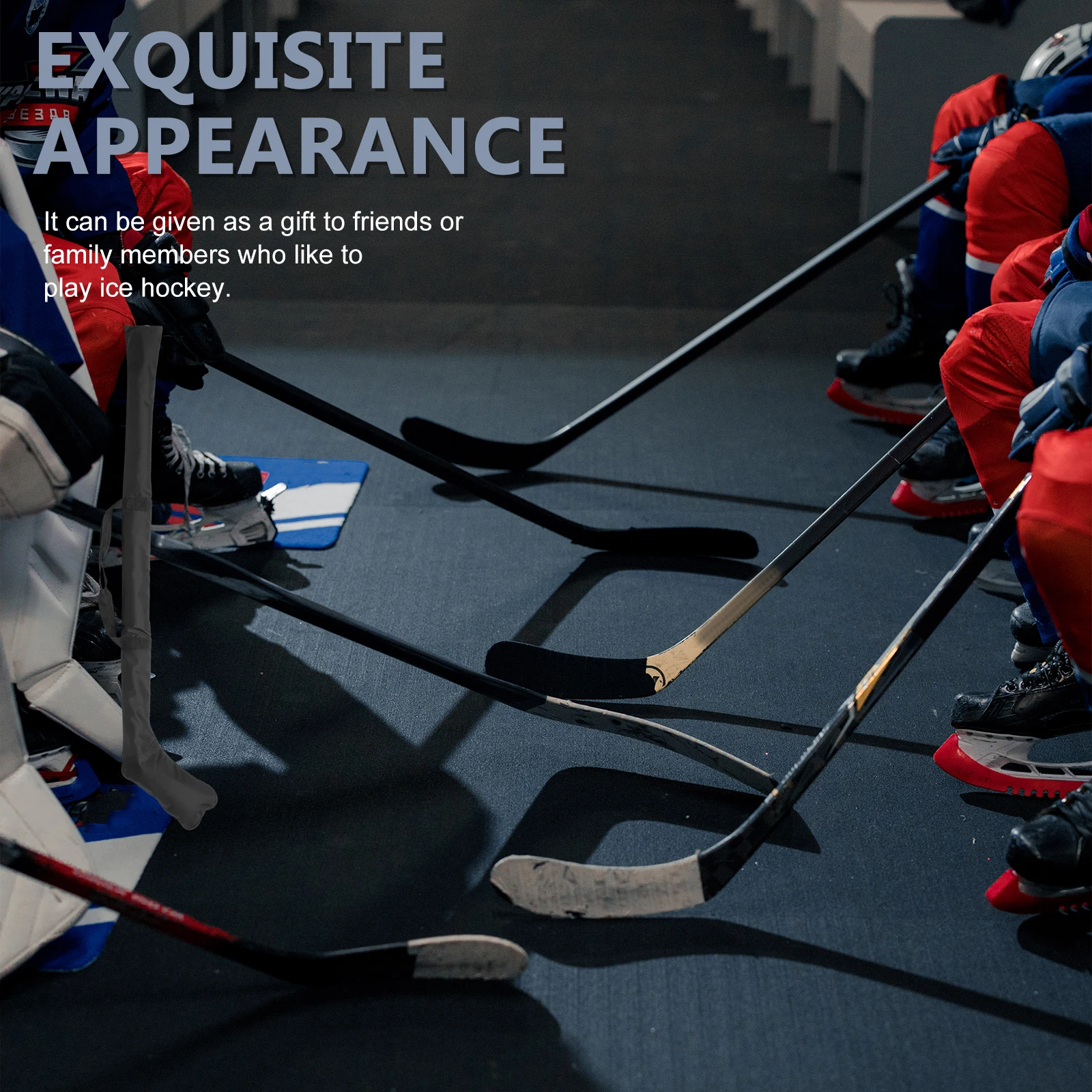 

Сумка для хоккейной клюшки, пыленепроницаемый дорожный чехол для юниоров, черный портативный чехол для хранения, ткань Оксфорд, прочная молния, гладкая, для командных видов спорта