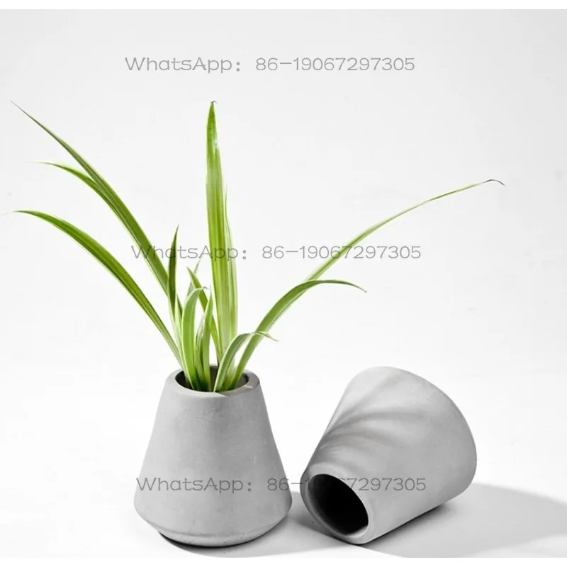 Concrete simple modern flower arrangement vase cement industrial flower instrument ornament