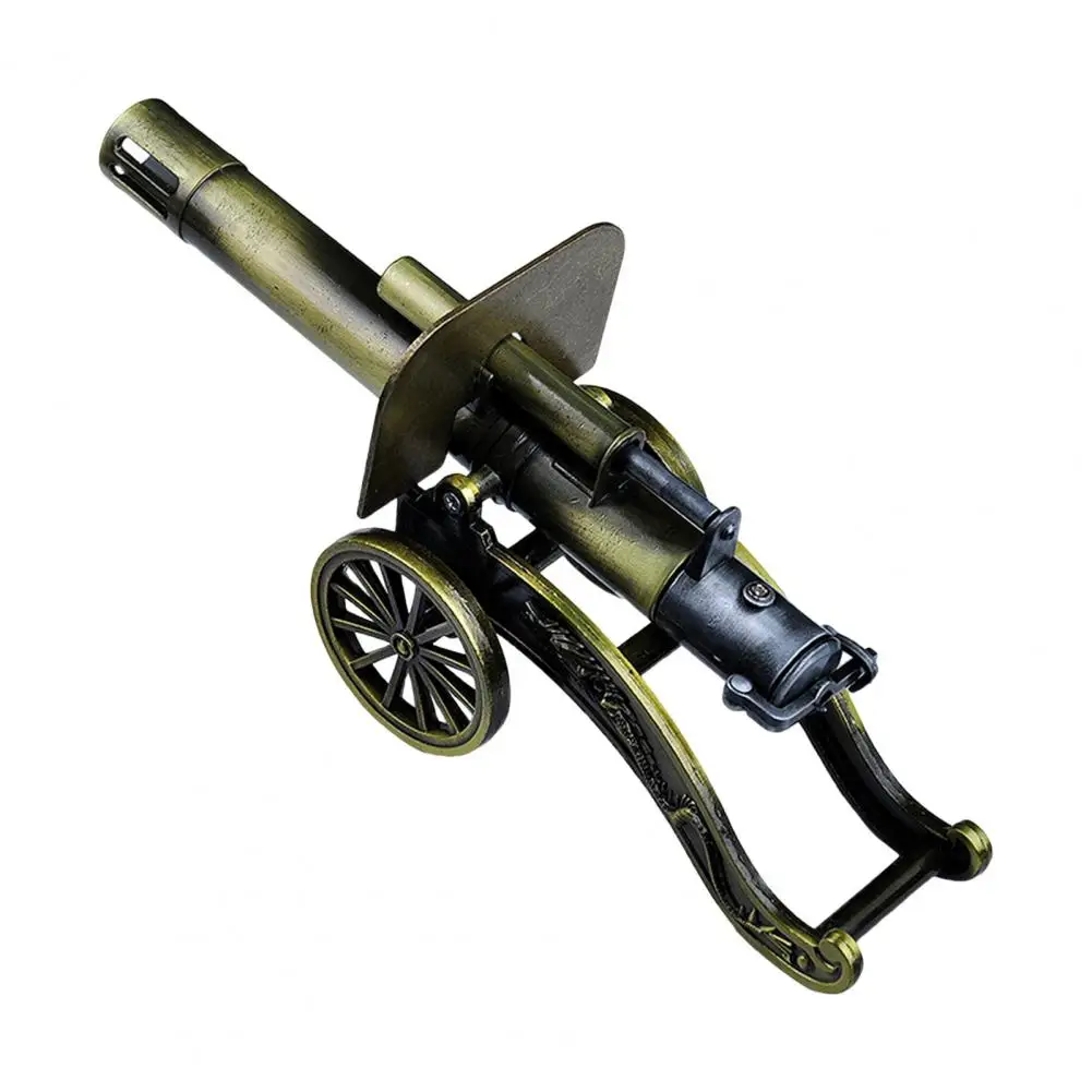 Desktop Artillery Model Realistic Miniature Alloy Figurine Artillery Launcher Model Sculpture Collection for Home Office Desktop