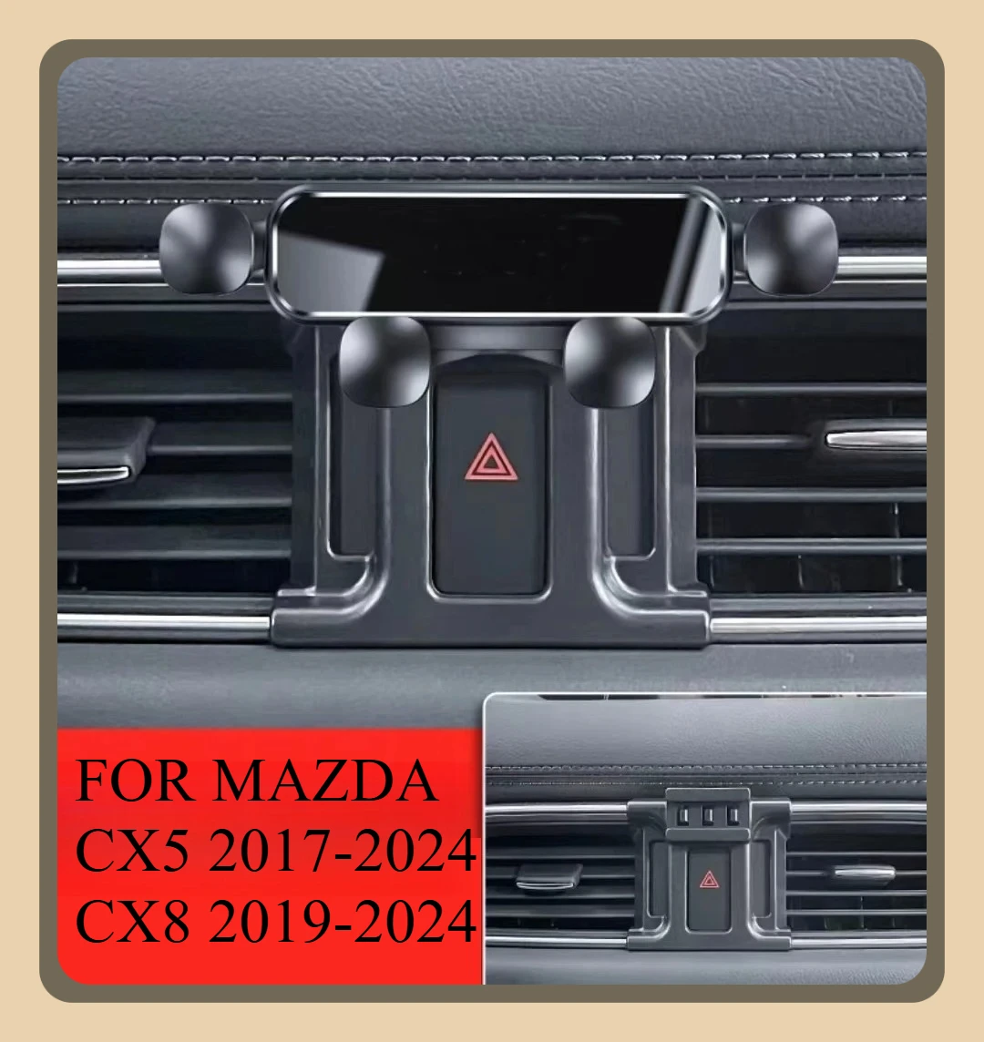 

Автомобильный держатель телефона для MAZDA CX-5 CX8 2024-2017 2023 2022 2019 2020, автомобильный Стайлинг, кронштейн, вращающаяся поддержка, аксессуары для мобильных устройств