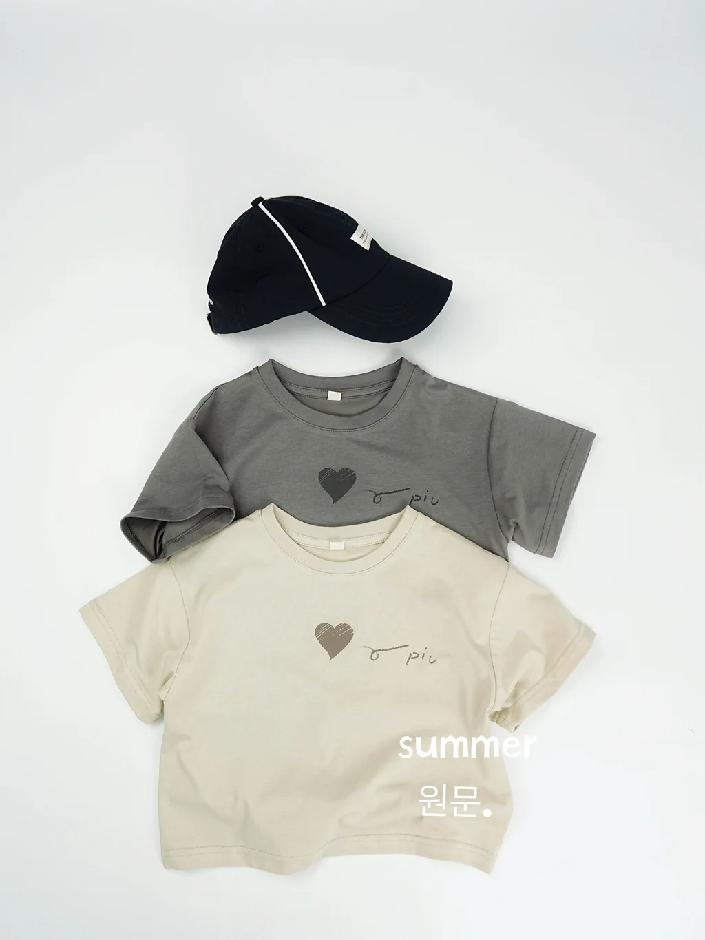 

Cute Heart Print Girls T Shirts 1-6 Years Summer New Children Short Sleeve Tops Cotton Boys Casual T Shirt Baby Loose Tees