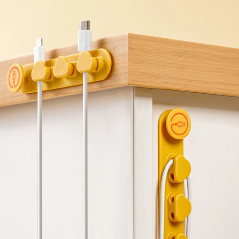 Organizador de fio de silicone para pasta, suporte de cabo firmemente multiuso, sem perfuração, sem pregos, organizador de mesa de escritório, braçadeira sem rastros