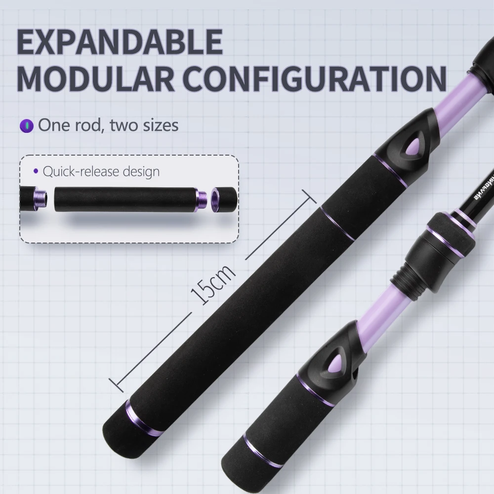 FISHINGFANS WEIDIAO 5' 5'6 6' Travel Carbon Blank Medium Light ML 2-10g Portable Telescopic Sea Boat Fishing Rod