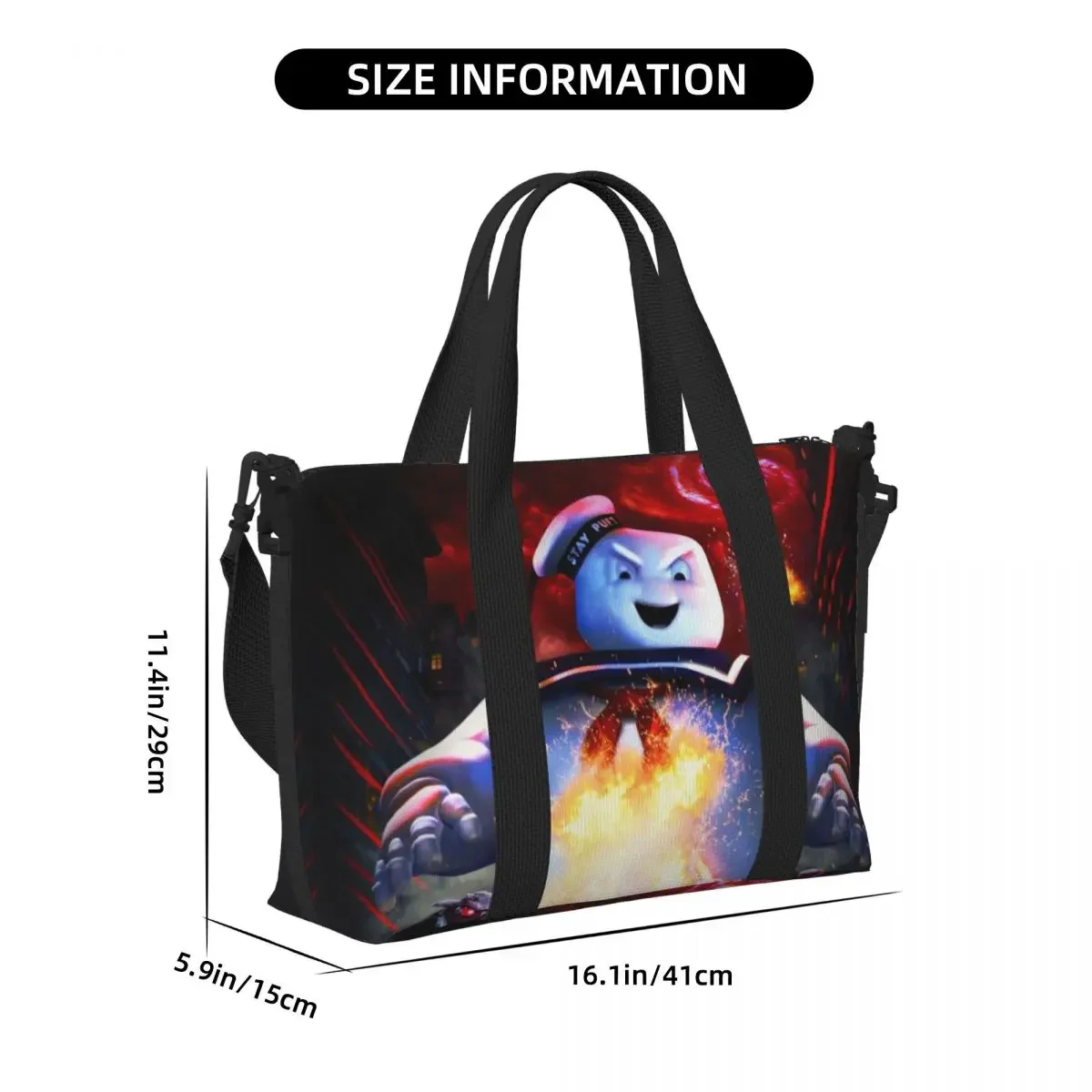 مخصص كبير Ghostbusters Afterlife عيد ميلاد حمل حقيبة للنساء خارق كوميديا فيلم الكتف التسوق رياضة الشاطئ حقيبة سفر