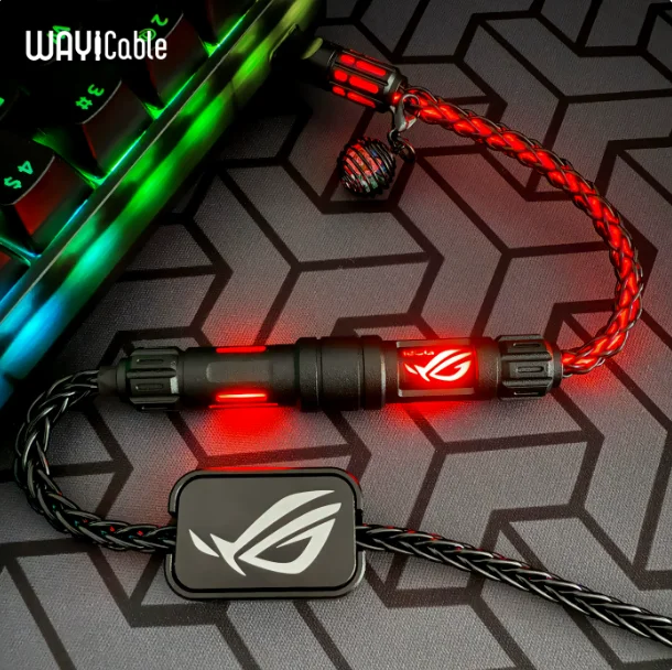 Cable Magnético para Teclado WAYi, Mecánico, RGB, con Cambio de Color Magnetrón, Cable con Conector de Aviación 8K, Personalización de Teclado para PC y Laptop